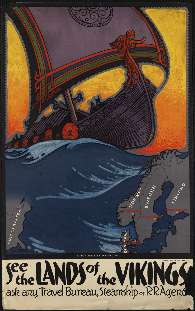 720P, viking, Travel Poster, poster, longships
