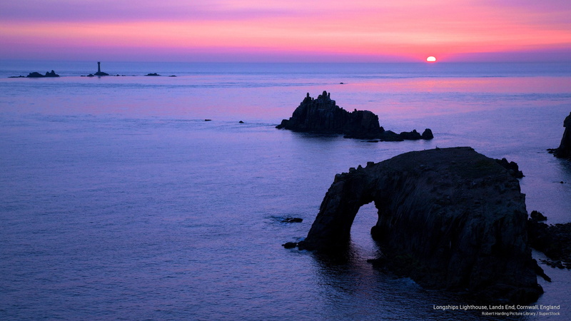 england, end, cornwall, Sunrises/Sunsets, lands, lighthouse, 2K, longships