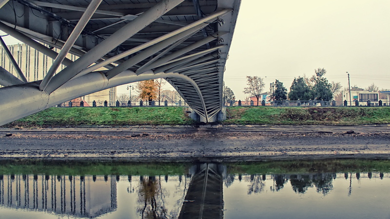 connection, outdoors, no people, 4K, river, reflection, waterfront, building exterior, city, urban, day, bridge, built structure, girder, nature, bridge - man made structure