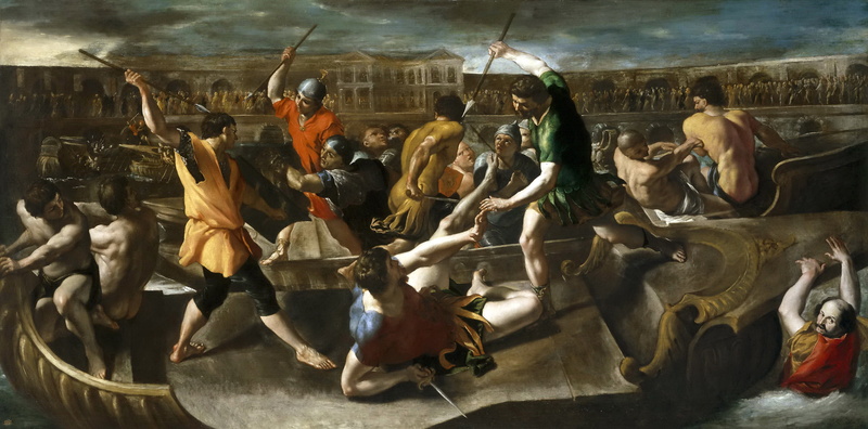 picture, genre, Giovanni Lanfranco, The beach, 1080P, Gladiatorial Naval Battle in Ancient Rome