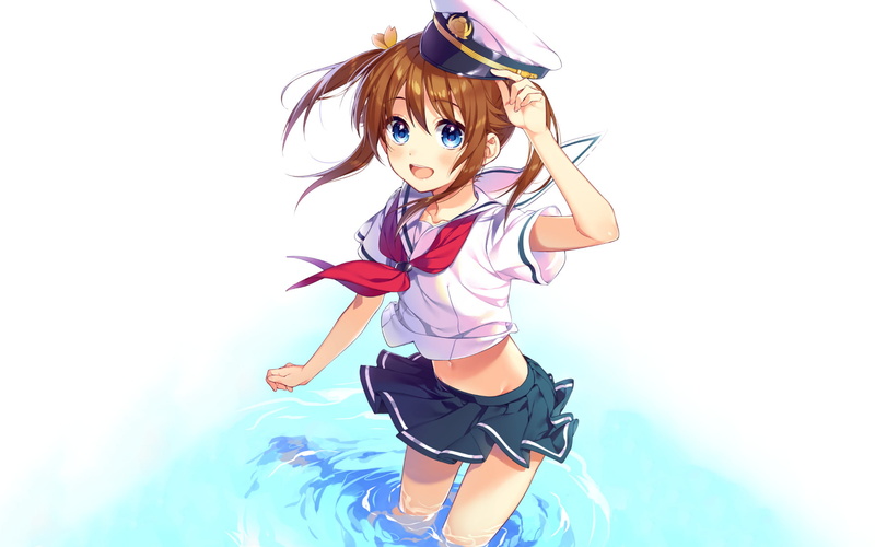 High School Fleet, Anime, Haifuri, Akeno Misaki, 1080P