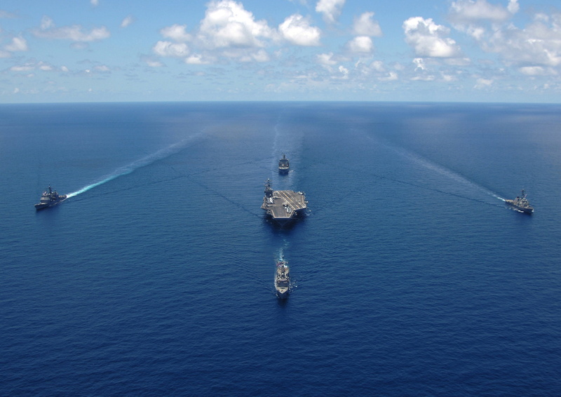 photography, transportation, outdoors, sky, battleships, ocean, u s navy, ocean sky, horizon over water, sea, aerial, 4K, ship, force, cloud - sky, battleship