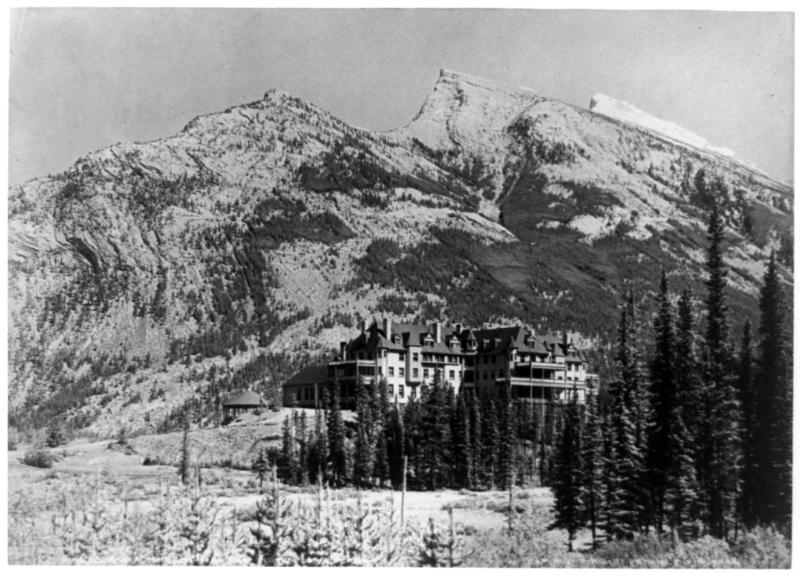 springs, banff, antique, art, mountain, 720P, banff national park, arts And Entertainment, public domain, history, snowcapped mountain, cold temperature