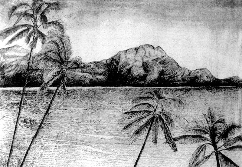 Scene, obsolete, 480P, concepts And Ideas, visual Art, black And White, time, print, trees, plant, old, water, no people, growth, illustration, sky, public domain