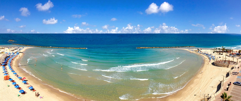 Israel, beaches, sky, Wave, vacation, coastline, horizon over water, travel Locations, summer, the mediterranean sea, turquoise Colored, sea, sand, Netanya