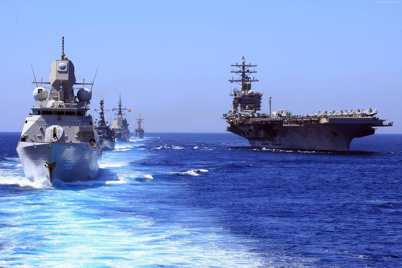 CVN-69, FFG-40, USS Halyburton, USA Navy, USS Eisenhower, 2K, Oliver Hazard Perry class, frigate