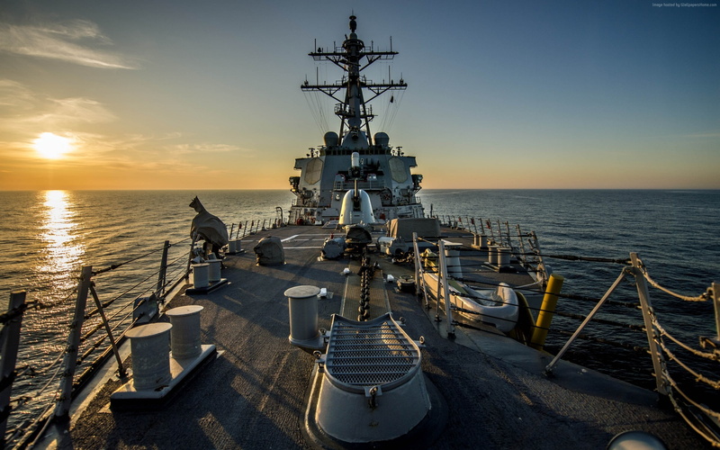 class, grey, water, nature, real people, sea, 2K, sunset, beauty in nature, deck, military, horizon over water, scenics - nature, boat deck, sun, vessels