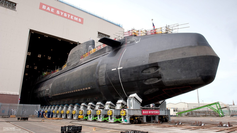 Royal Navy, day, transportation, shipping, container, mode of transportation, built structure, sky, Astute-class submarine, nature, moored, outdoors, architecture