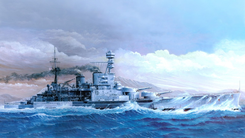 HMS Repulse (1916), Battlecruiser, Royal Navy, 1080P, Warships, Warship