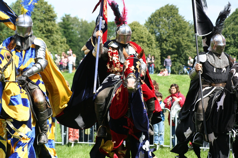 tabards, the Crusades, real people, day, pennants, shield, the Past, fighting, group, body Armor, plant, war, event, men, festival, ancient, history, historical Reenactment