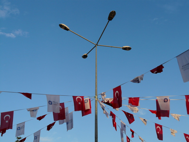 blue, winter, Turkish, day, decoration, no people, Flags, Pennant, nature, architecture, hanging, clear sky, street lamp, outdoors, Turkey, lighting, flag