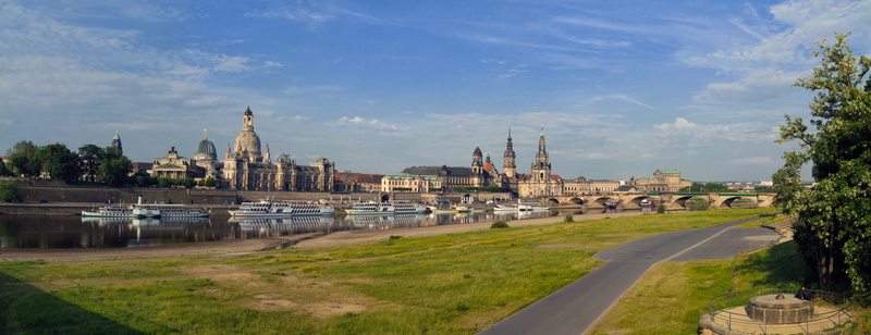 plant, landscape, daytime, built structure, day, brühl terraces, Panorama, sky, the past, steamer, elbpanorama, Saxony, River, history, building, Dresden