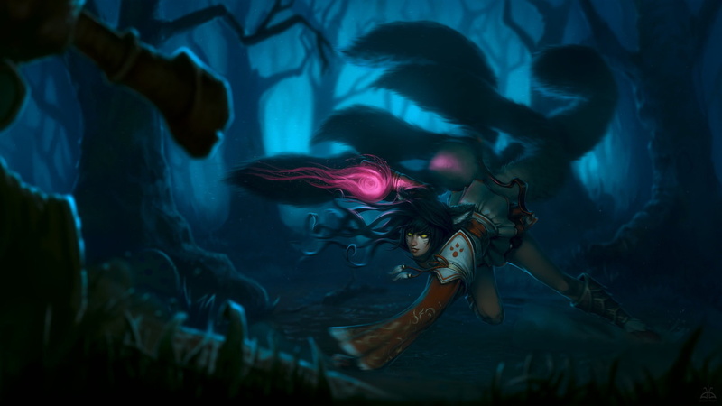 sea, League of Legends, fish, animals in captivity, animal wildlife, animal, sea life, underwater, tank, Ahri, one person, application, 1080P