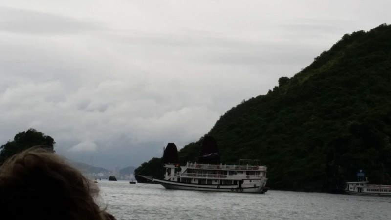 transportation, boat, mode of transportation, passenger craft, cloud - sky, 4K, halong bay, outdoors, scenics - nature, travel, mountain, plant, sky, nature