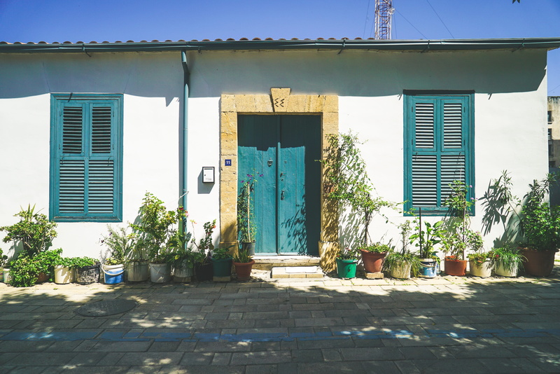 window shade, mediterranean, arabahmet quarter, day, plant, no people, door, closed, flagstone, building exterior, shutter, sky, ottoman, architecture