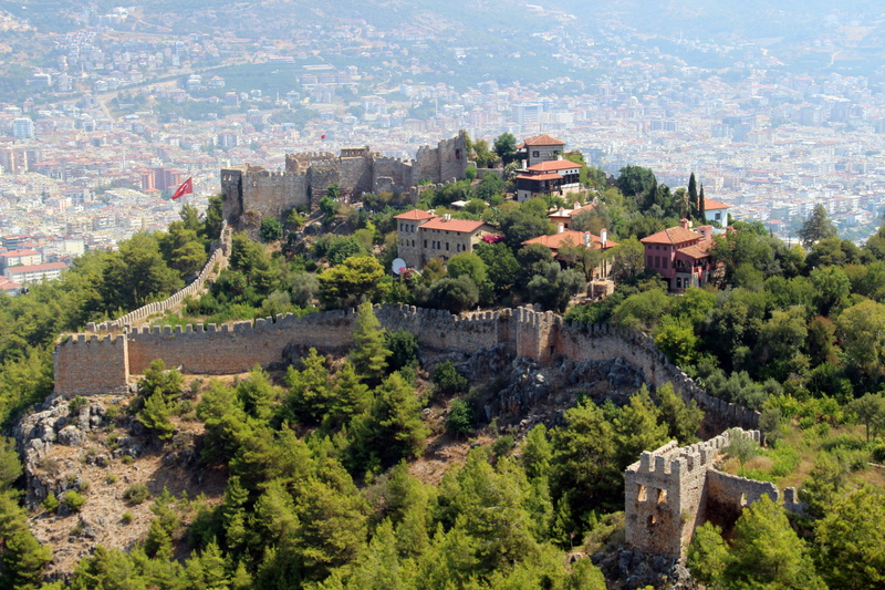 green color, residential district, high angle view, architecture, city, alanya, house, nature, built structure, turkey, day, building, 5K, cityscape, environment