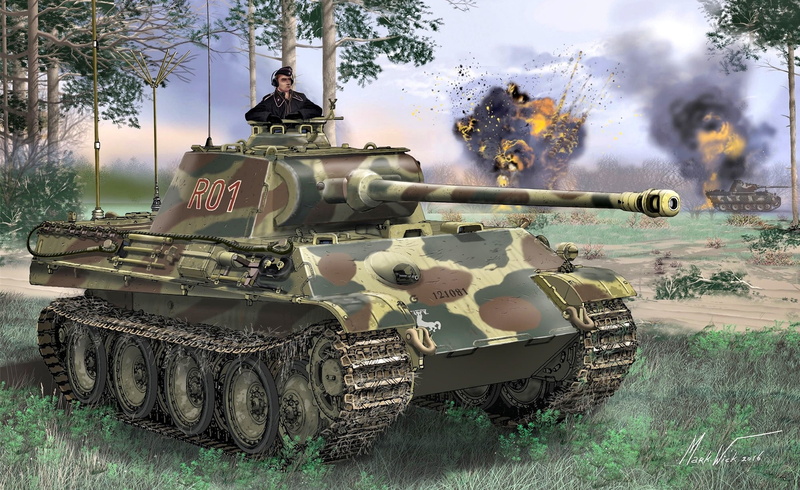 Panther, Pine, Pz.Kpfw.V ausf G, 1080P, WWII, Command tank, Germany, Tank, Tanker, Grass