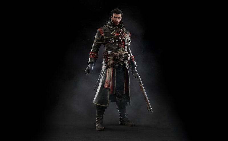 indoors, hd, black, men, wearing, man, front view, one person, government, assassins, shay cormac, rogue, protection, 8K, holding, shay, Assassins Creed