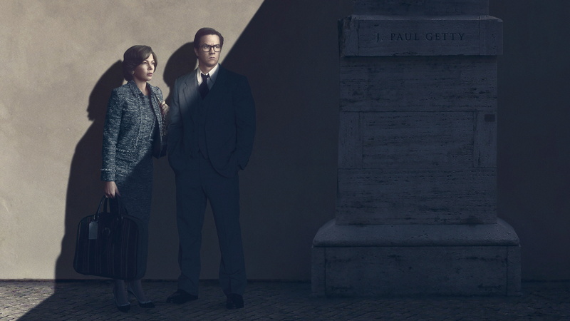 woman, 4K, Mark Wahlberg, 4K, black, formal, All the Money in the World, man, Michelle Williams, 2017, blazer, jacket, suit