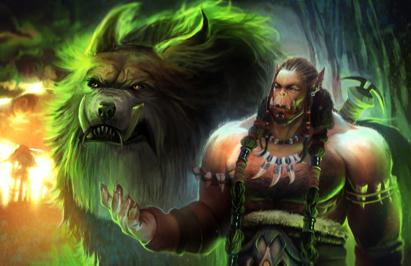 Durotan, art, dzikawa, Durotan from Warcraft, 1080P, the game, WOW, fragment