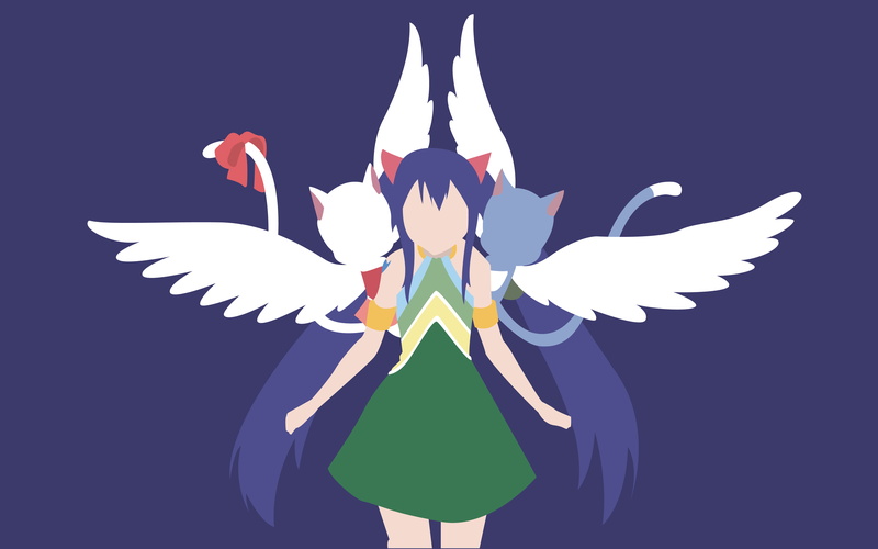 Carla (Fairy Tail), Fairy Tail, Anime, Happy (Fairy Tail), Wendy Marvell, 4K