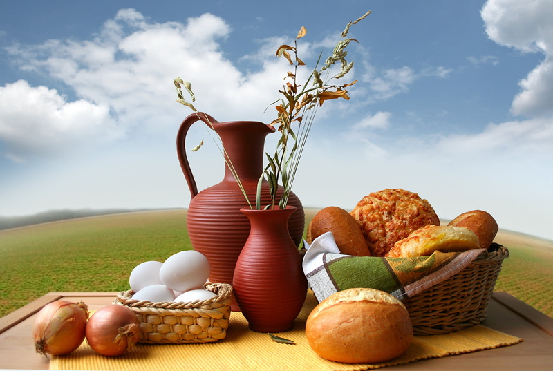 drink, several, healthy Eating, 4K, breakfast, wood - Material, food, nature, day, meal, sky, table, breads, summer, snack, wellbeing, milk, wheat, food And Drink