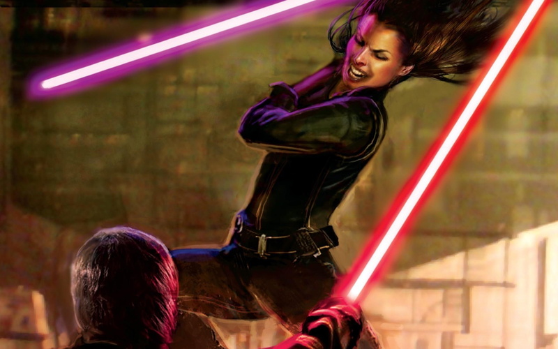 jaina, lighting, star wars, woman, jaina solo fel, wars, solo, sword, 1920x1200, purple, artistic, 1080P, star, fel, illustration