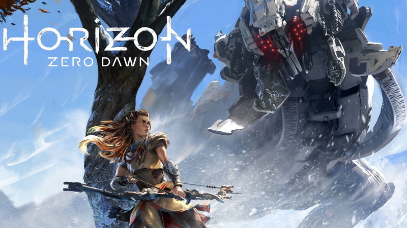robot, creature, fantasy, Horizon, rpg, cyborg, Archery, poster, monster, 2000x1125 px, action, sci, Zero, warrior, archer, dawn, dinosaur, fi, 1080P