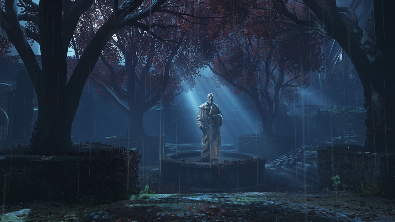 architecture, park, video games, statue, human representation, park - man made space, art and craft, outdoors, Gears of War 4, sculpture, growth, day, female likeness
