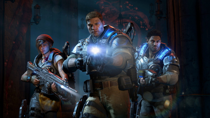 mature men, 2K, indoors, holding, males, headwear, Gears of War, kait diaz, adult, standing, togetherness, mature adult, mid adult men, security, Gears of War 4