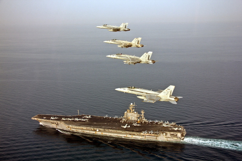 aircraft carrier, McDonnell Douglas F/A-18 Hornet, 1080P, aircraft