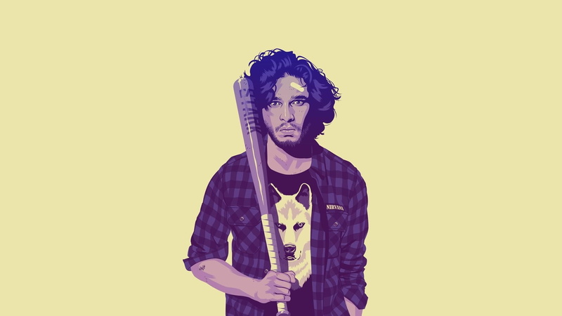 studio shot, hairstyle, adult, Game of Thrones, indoors, yellow background, front view, young adult, waist up, colored background, bat, one person, men