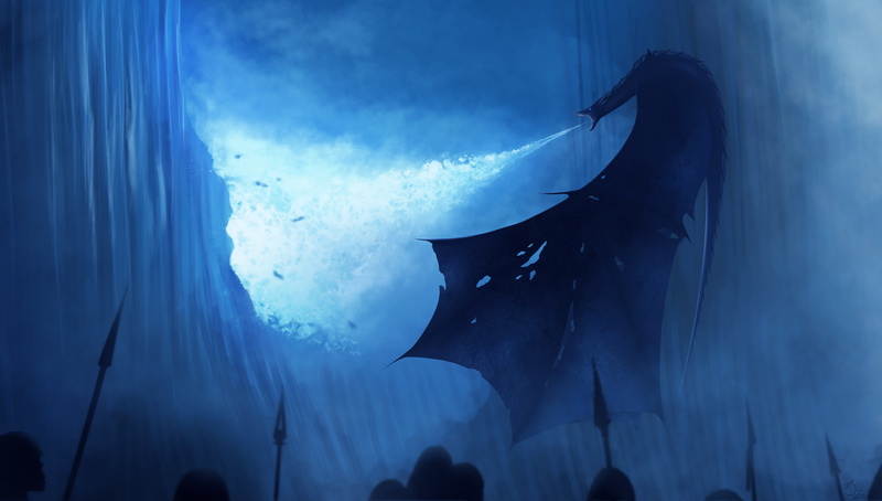 4K, Snow Dragon, Fan Art, Season 7, Game of Thrones, 4K