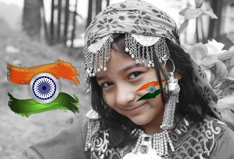 independence celebration, females, lifestyles, child, day, outdoors, isolated color, warm clothing, scarf, women, republic day, cute girl, leisure activity