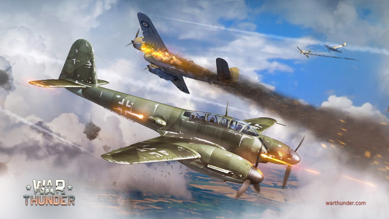 World War II, Gaijin Entertainment, aircraft, military, dogfight, airplane, Luftwaffe, video games, War Thunder, Me410, 1080P, Germany, Messerschmitt
