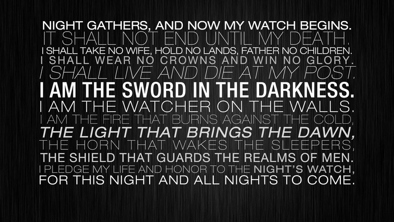 guards, come, 1080P, walls, sword, live, Game of Thrones, father, glory, letters, honor, light, night, death