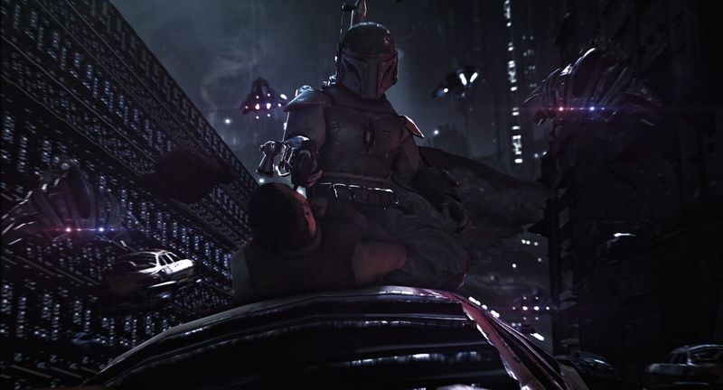 motion, boba fett, building exterior, warrior, law, security, night, bounty hunter, sitting, government, helmet, illuminated, adult, architecture, real people