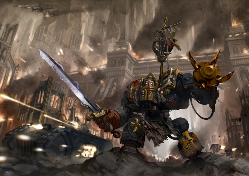 720P, Warhammer 40,000, mech, Black Templars