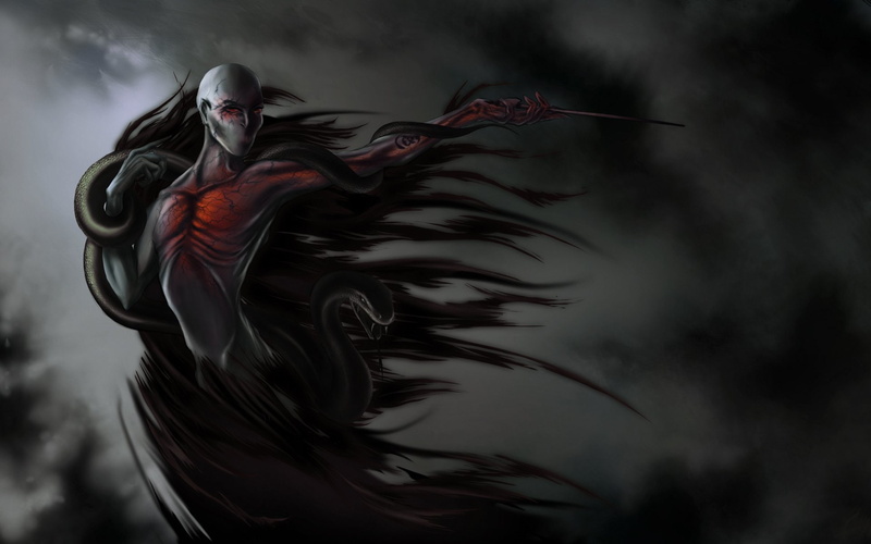 gray, one person, beautiful woman, flying, environment, 1080P, sky, women, studio shot, fantasy, spear, cloud - sky, monster, Lord Voldemort