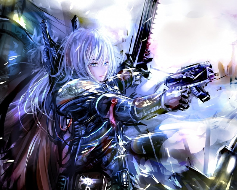 digital art, gun, Adepta Sororitas, 720P, anime