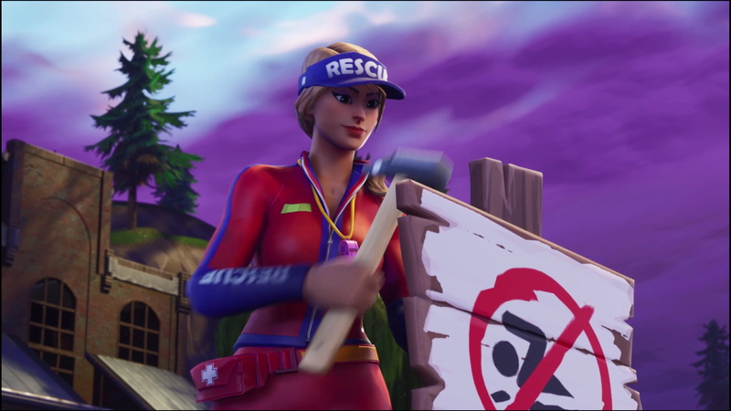 young women, Xbox One, built structure, building exterior, purple, low angle view, looking away, looking, nature, 1080P, architecture, Fortnite, young adult