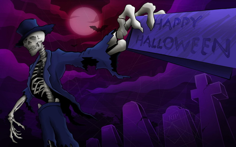 1080P, skeleton, scary, halloween