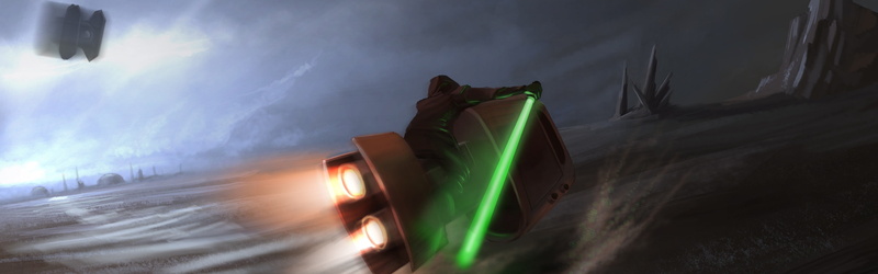 mode of transportation, water, panoramic, environment, outdoors, night, beach, blurred motion, sand, land, star wars jedi tie fighter artwork dual monitors multiple display lightsaber speeder bike