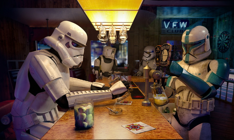 stormtrooper clone trooper scout trooper bar star wars, 1080P
