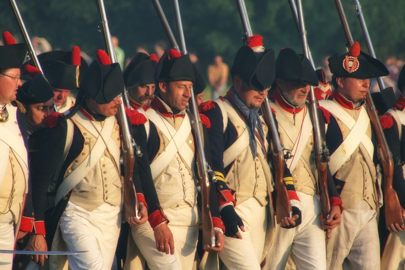 Folklore, performance, clothing, arts culture and entertainment, outdoors, Waterloo, day, real people, Napoleon, celebration, people, Belgium, large group of people