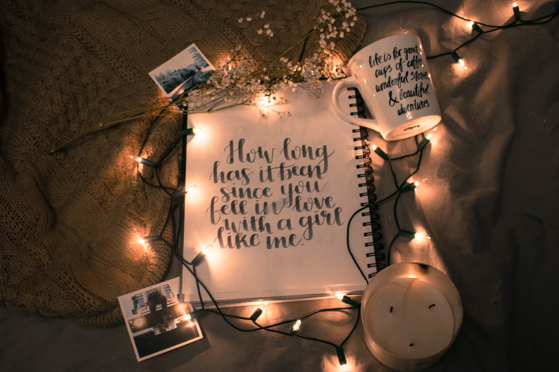 high angle view, calligraphy, western script, no people, holiday, art, 4K, glowing, table, indoors, decoration, communication, illuminated, night, christmas lights