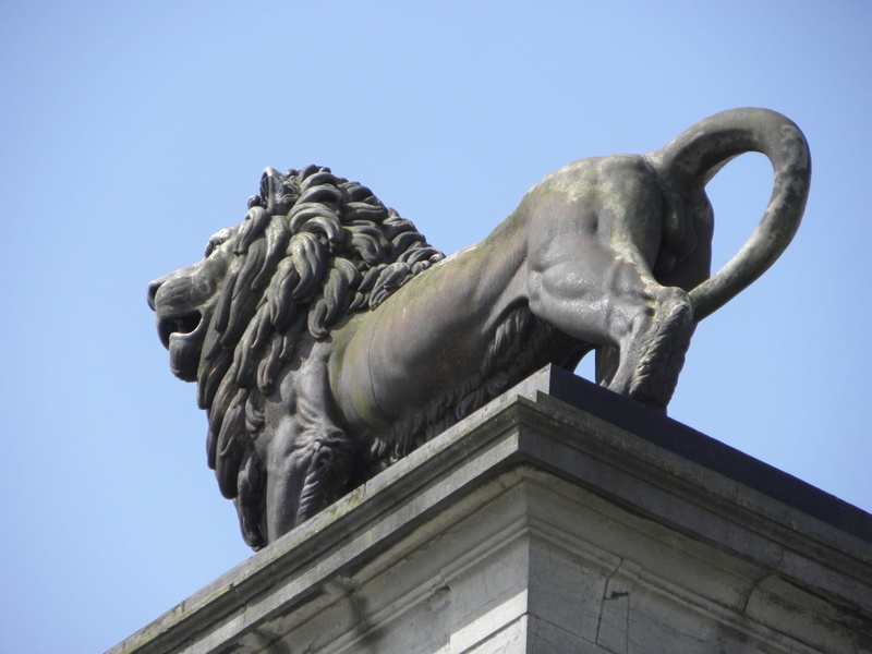 statue, history, design, lion monument, waterloo, metal work, craft, artwork, art and craft, architecture, clear sky, sky, creative, nature, 1080P, sculpture