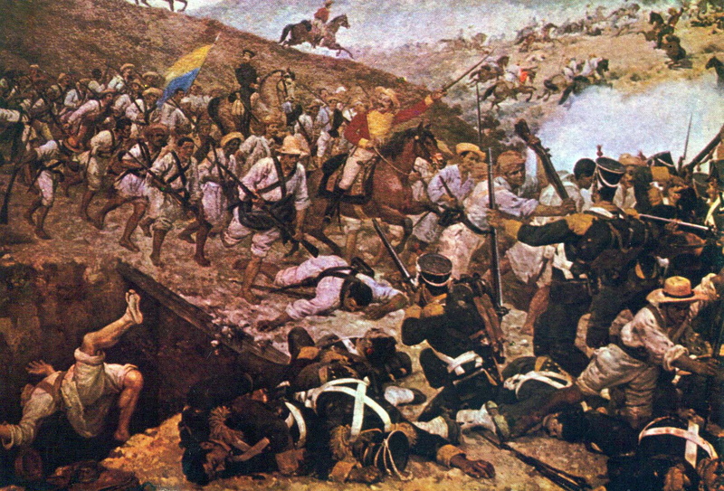 outdoors, architecture, lots, rock - object, boyac, day, art, rock, group of animals, battle of boyaca, real people, adult, music, high angle view, painting