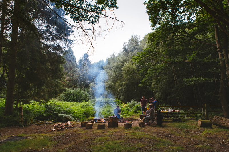 green color, Bewdley, England, woodland, group of people, leisure activity, day, forest, smoke - Physical Structure, men, public domain, rural scene, tranquility