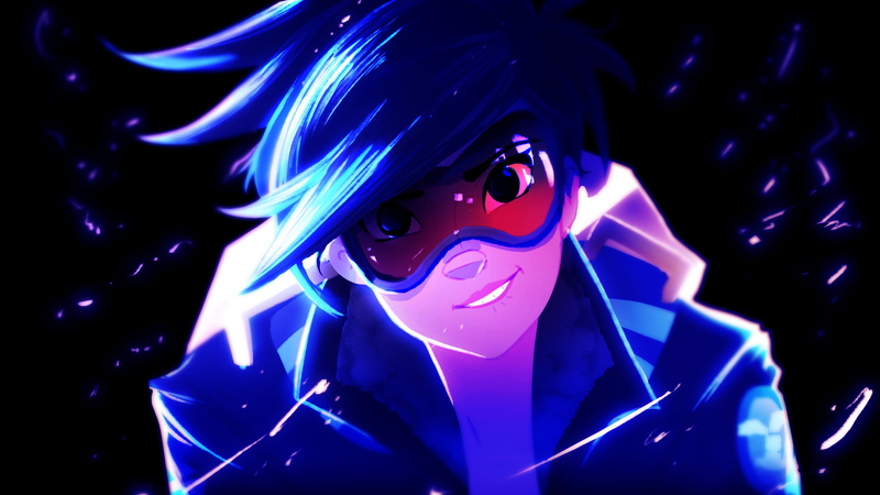 Overwatch, artwork, digital art, Tracer (Overwatch), 4K, Video Game Art, video games, anime, games art